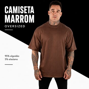 CAMISETA OVERSIZED COTTON LISA MARROM