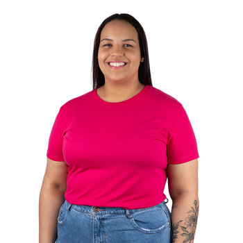 CAMISETA FEMININA PLUS SIZE LISA PINK