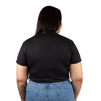 CAMISETA FEMININA PLUS SIZE LISA PRETA