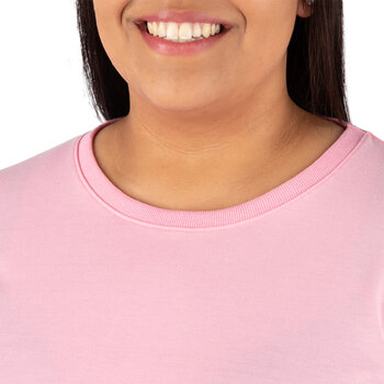 CAMISETA FEMININA PLUS SIZE LISA ROSA CLARO