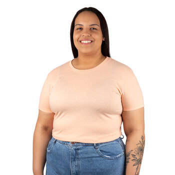 CAMISETA FEMININA PLUS SIZE LISA SALMÃO