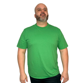 CAMISETA BASICA LISA PLUS SIZE VERDE BANDEIRA