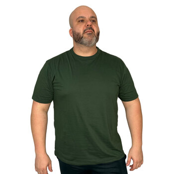 CAMISETA BASICA PLUS SIZE VERDE MUSGO