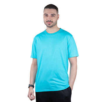 CAMISETA BASICA LISA AZUL TURQUESA