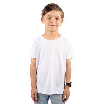 CAMISETA BASICA LISA INFANTIL BRANCA