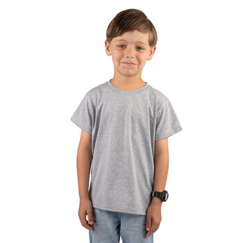 CAMISETA BASICA LISA INFANTIL CINZA MESCLA