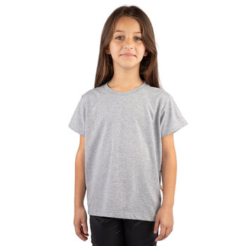 CAMISETA BASICA LISA INFANTIL CINZA MESCLA