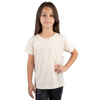 CAMISETA BASICA LISA INFANTIL OFF WHITE