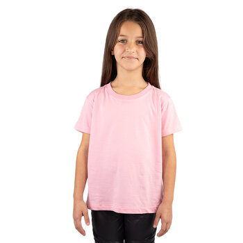 CAMISETA BASICA LISA INFANTIL ROSA CLARO