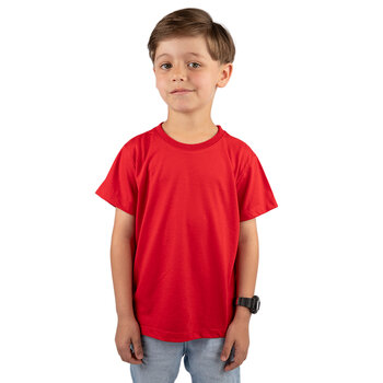 CAMISETA BASICA LISA INFANTIL VERMELHA