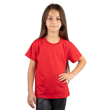 CAMISETA BASICA LISA INFANTIL VERMELHA